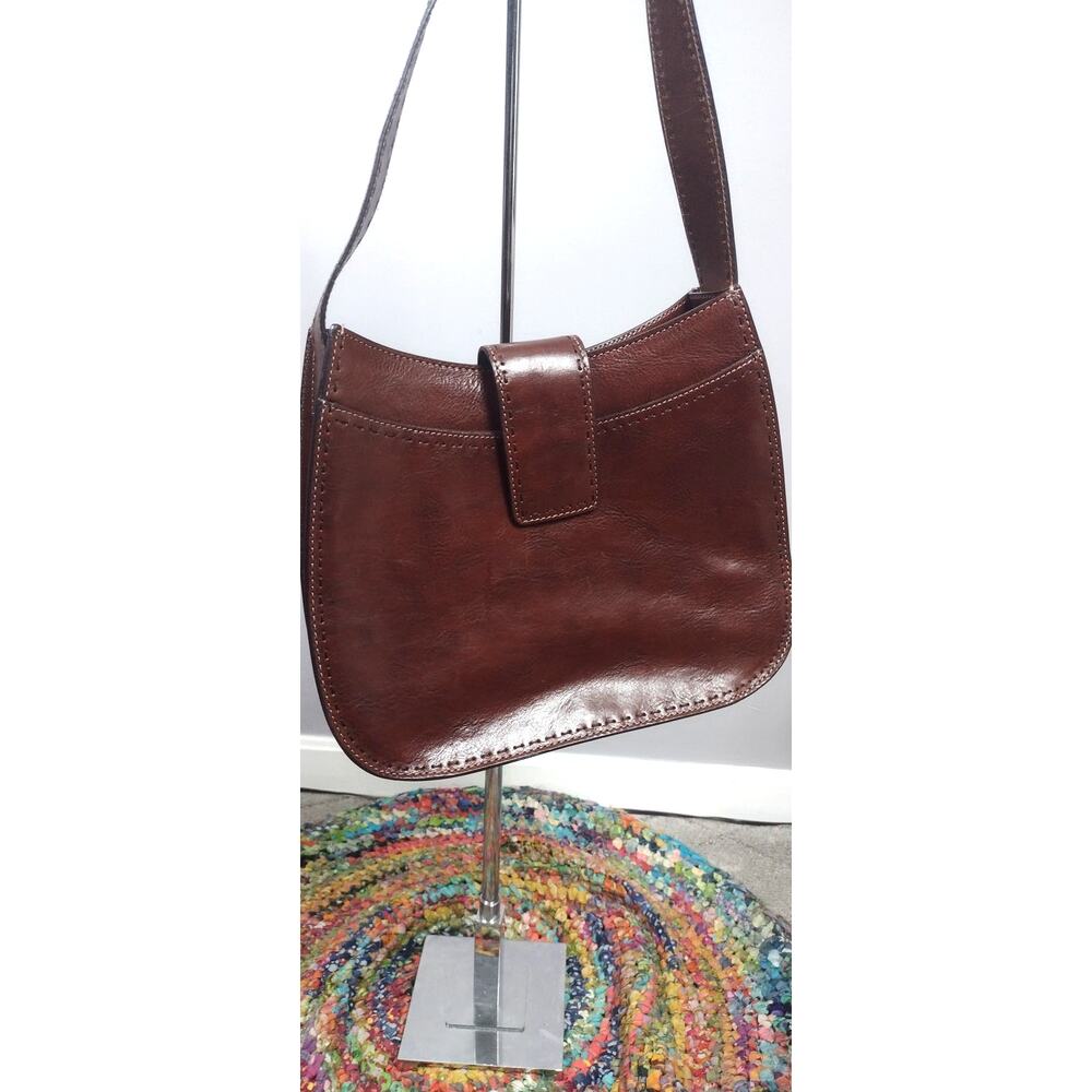 Vintage Fossil Shoulder Bag Brown Leather Boho - Picture 14 of 14